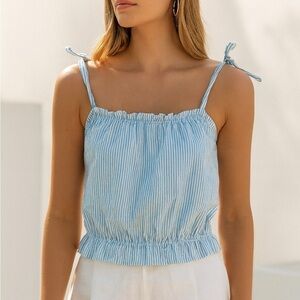 John galt brandy melville striped nautical top Beachy boho coastal cowgirl S